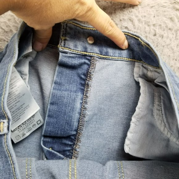 Levis Jeans Womens 32 720 Medium Wash Stretch High Rise Distressed Super Skinny - Picture 13 of 16